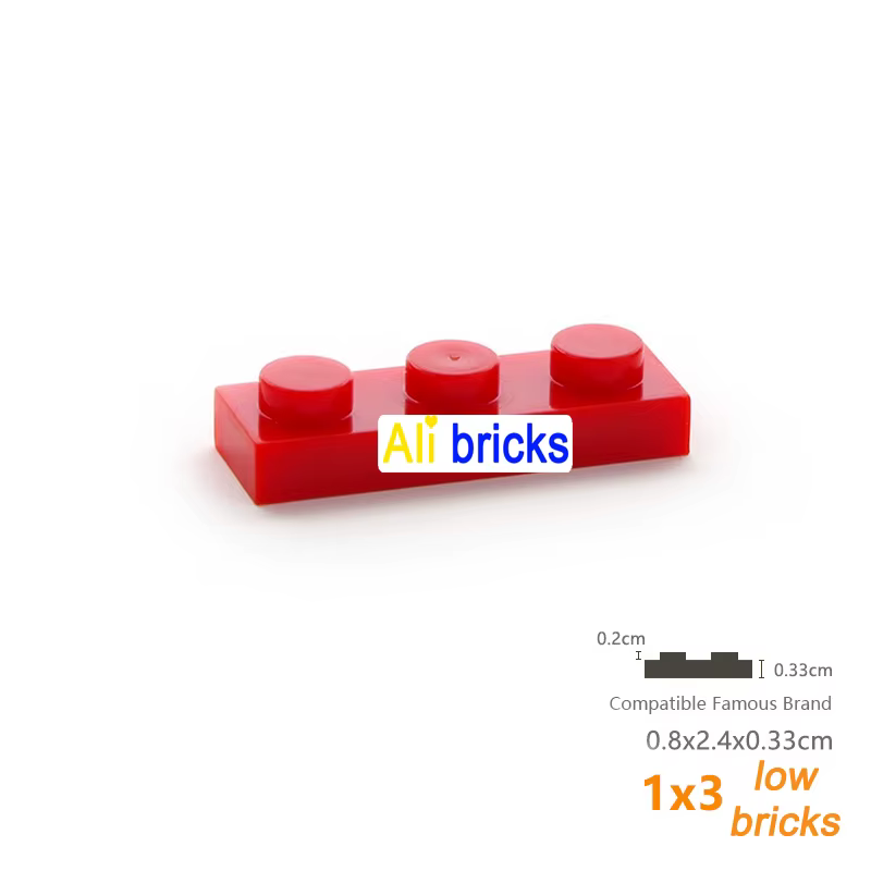 Bloques de construcción finos 1×3 para niños – Piezas compatibles DIY - imagen 2