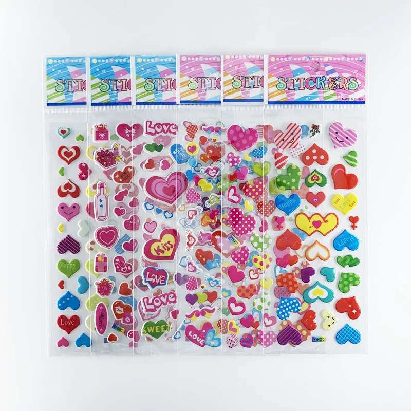 Pegatinas 3D con forma de corazón para niños - Recompensa divertida - imagen 4