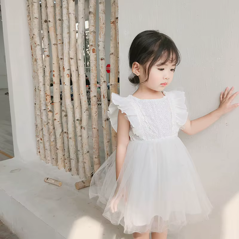 Vestido de encaje sin espalda Milangel para niña - imagen 3