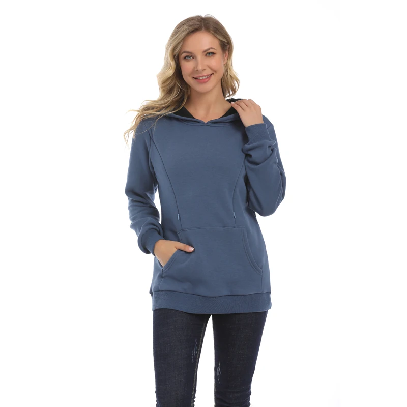 Sudadera de lactancia con forro polar y bolsillo lateral