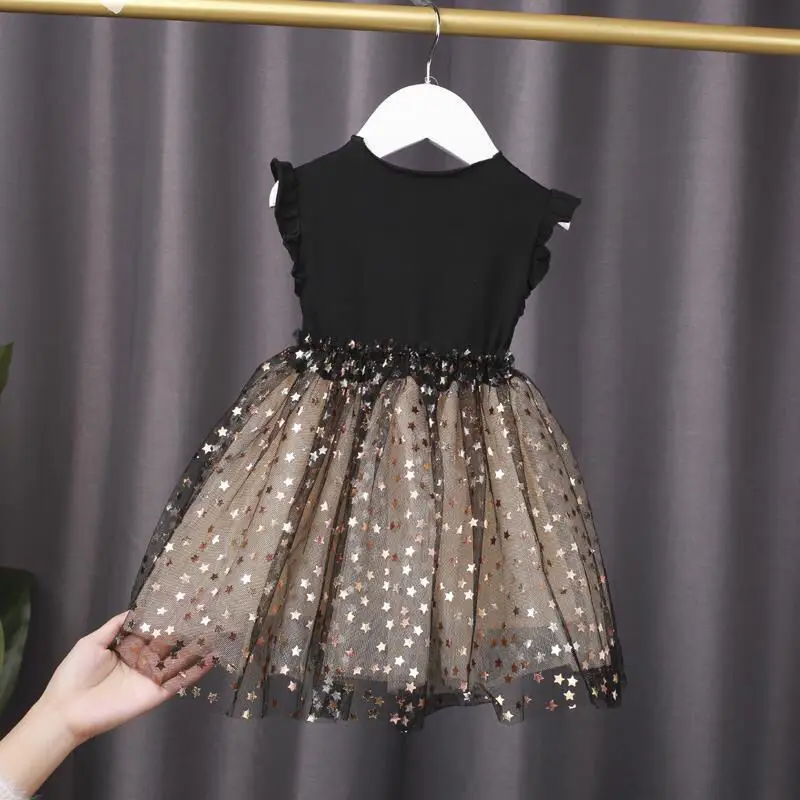 Vestido princesa niña tutú algodón gasa estrellas primavera verano - imagen 4
