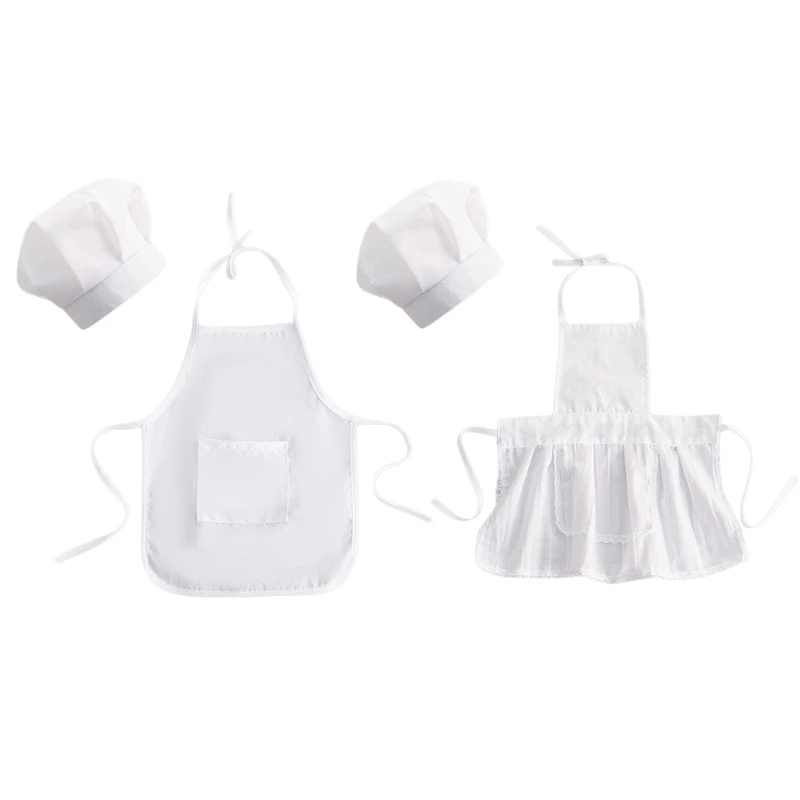 Chef bebé blanco con gorro y delantal