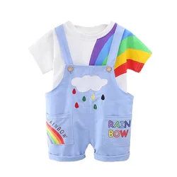 Conjunto verano bebé informal camiseta y chándal niña