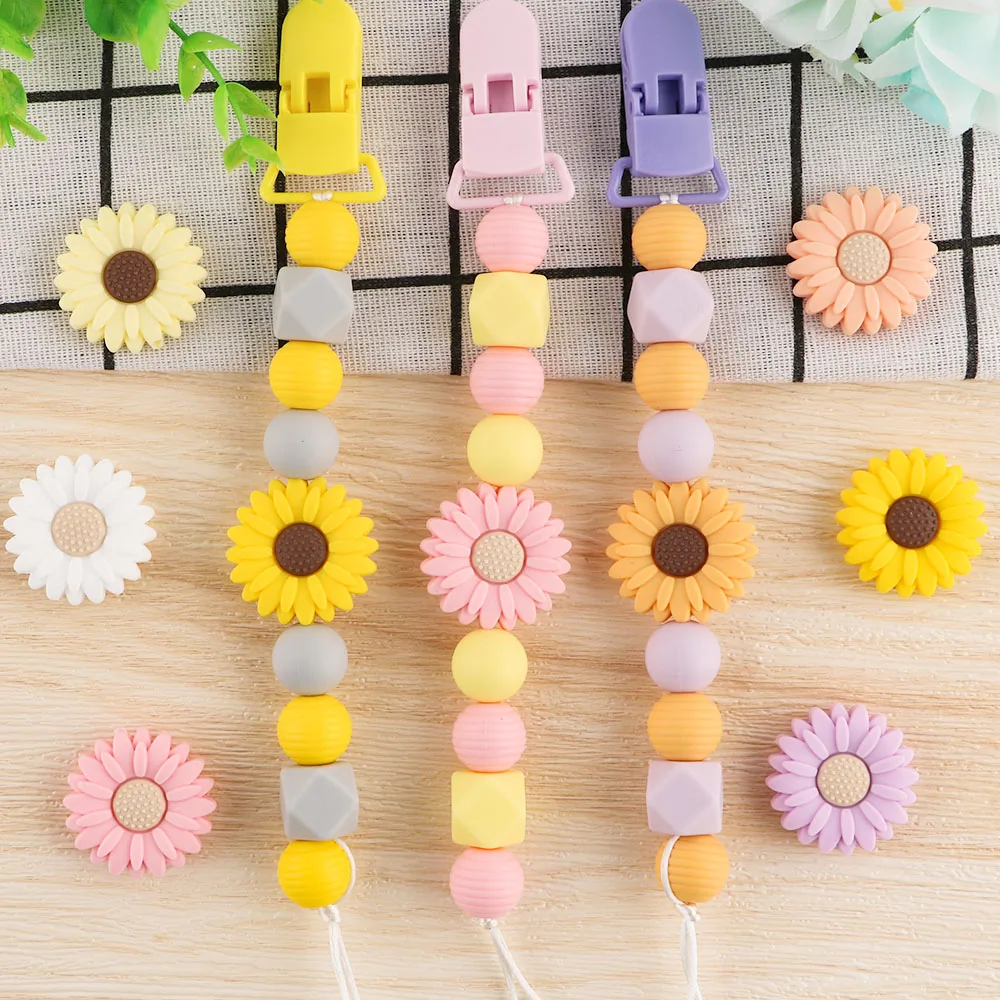 Kovict Cuentas margarita y mini hoja silicona para joyería infantil - imagen 3