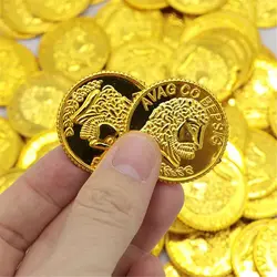 Monedas de juguete doradas sin BPA para fiestas infantiles