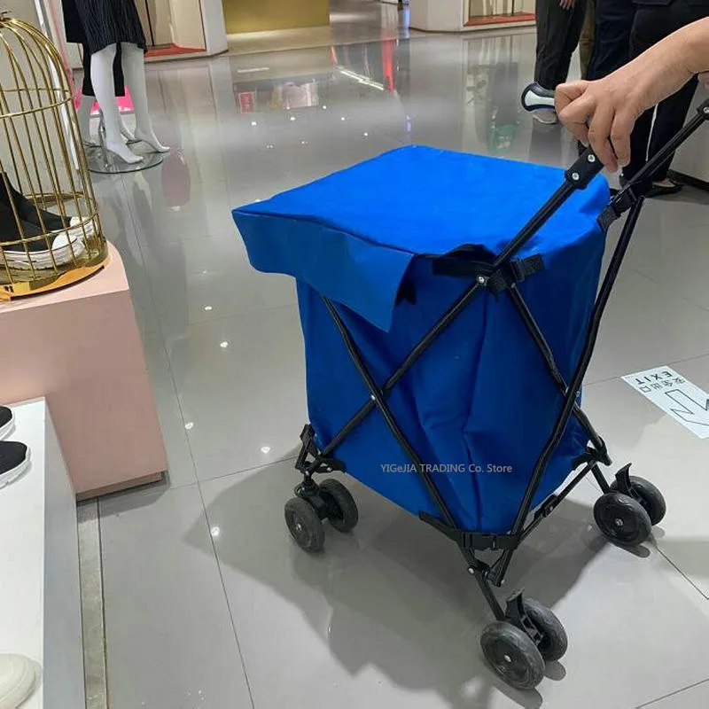 Carrito plegable de la compra con bolsa Oxford y marco de acero - imagen 5