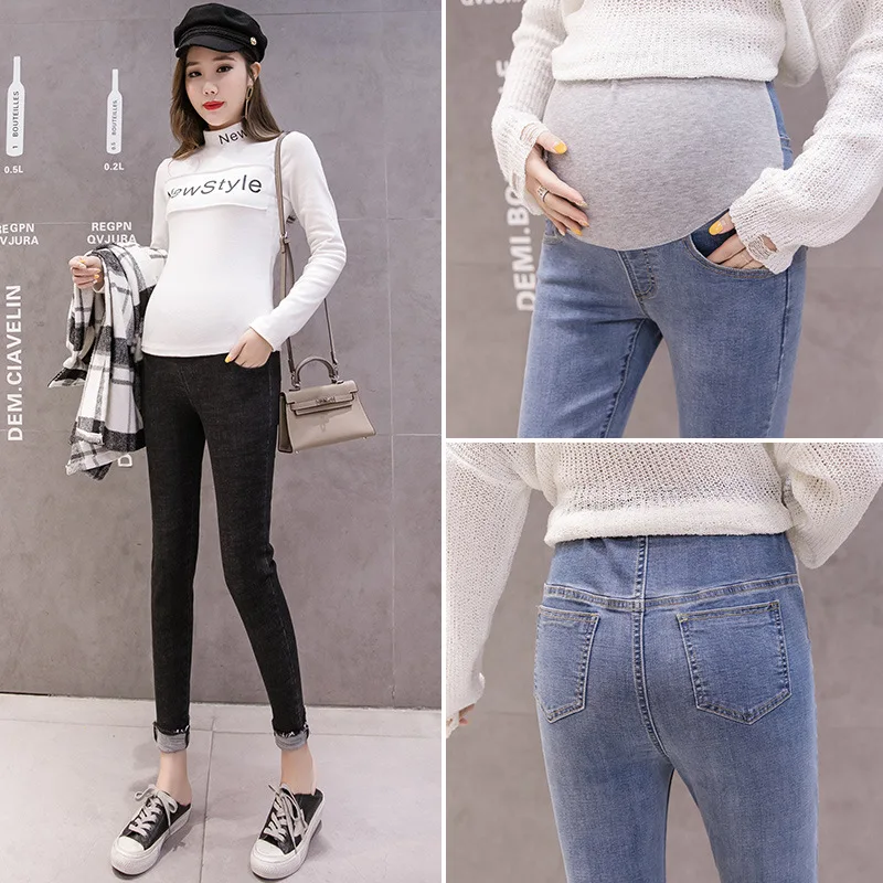 Leggings vaqueros premamá y de lactancia con tejido denim suave - imagen 4