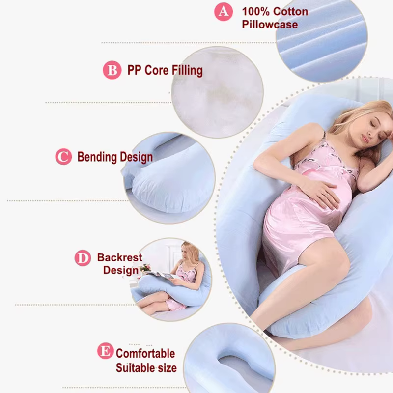 PANGDUBE Almohada de embarazo 130x70 cm para dormir y lactancia - imagen 2