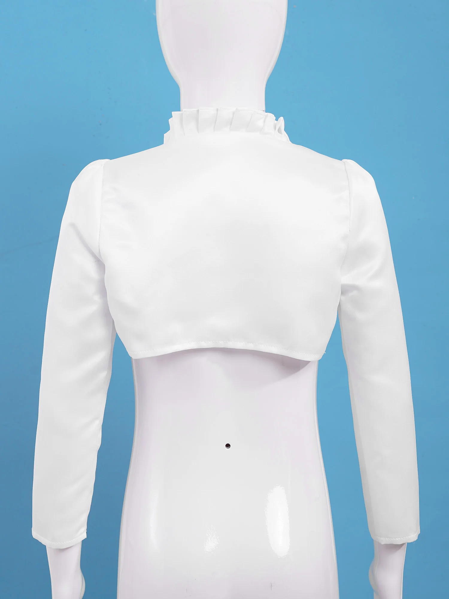 Bolero de satén combinado con vestido de fiesta infantil