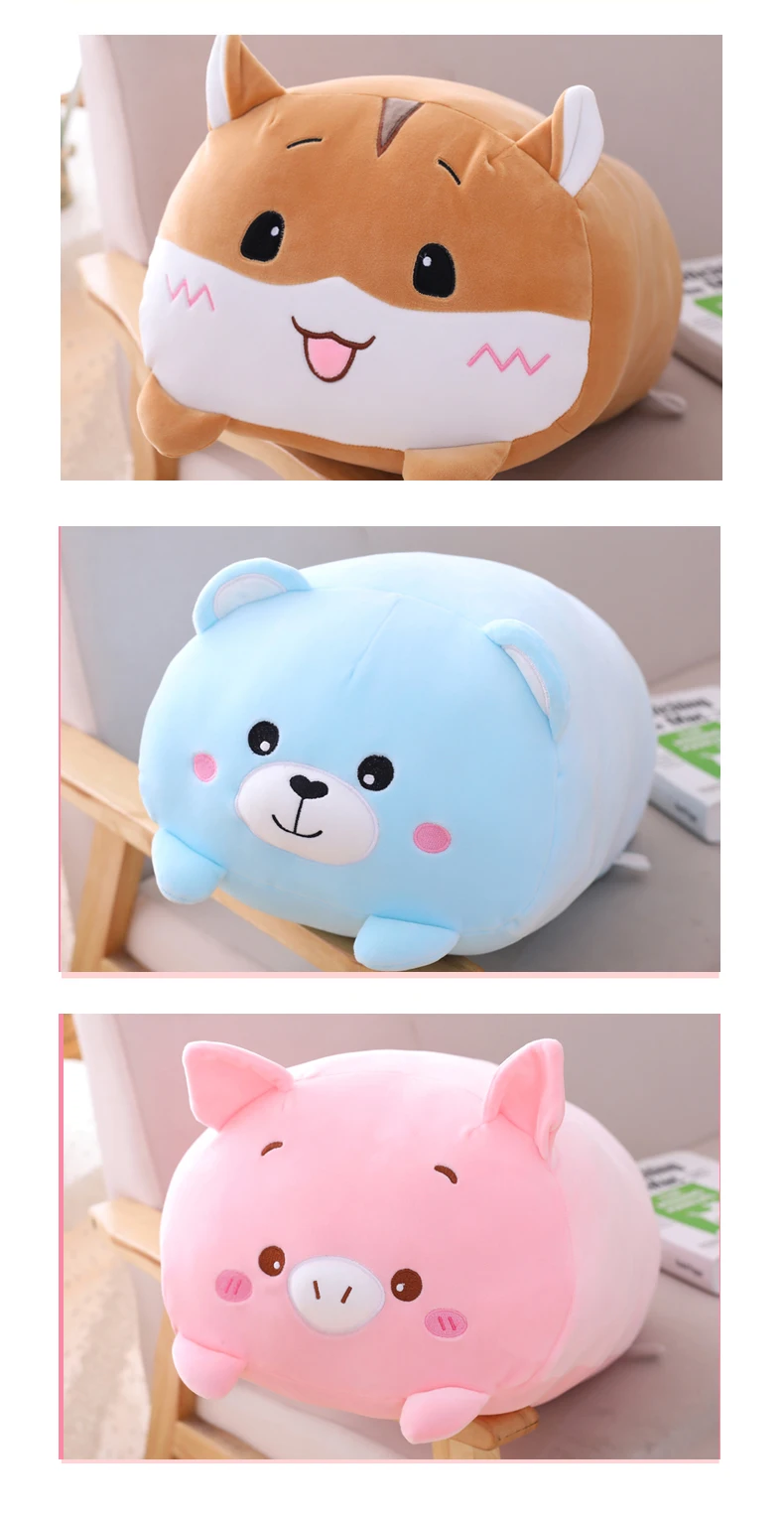 Selección de peluches de animales gordos