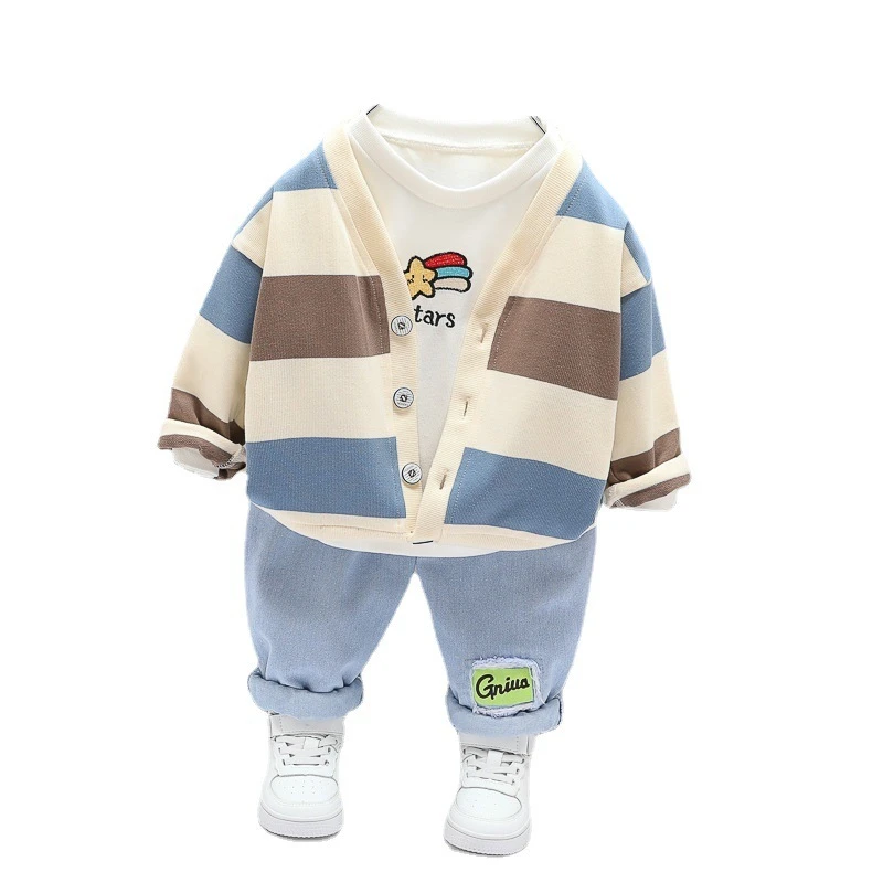 Chándal infantil primavera otoño con chaqueta, camiseta y pantalón
