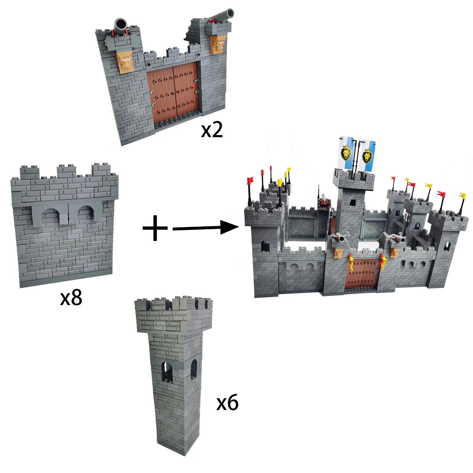 Configuración personalizada del castillo con torres