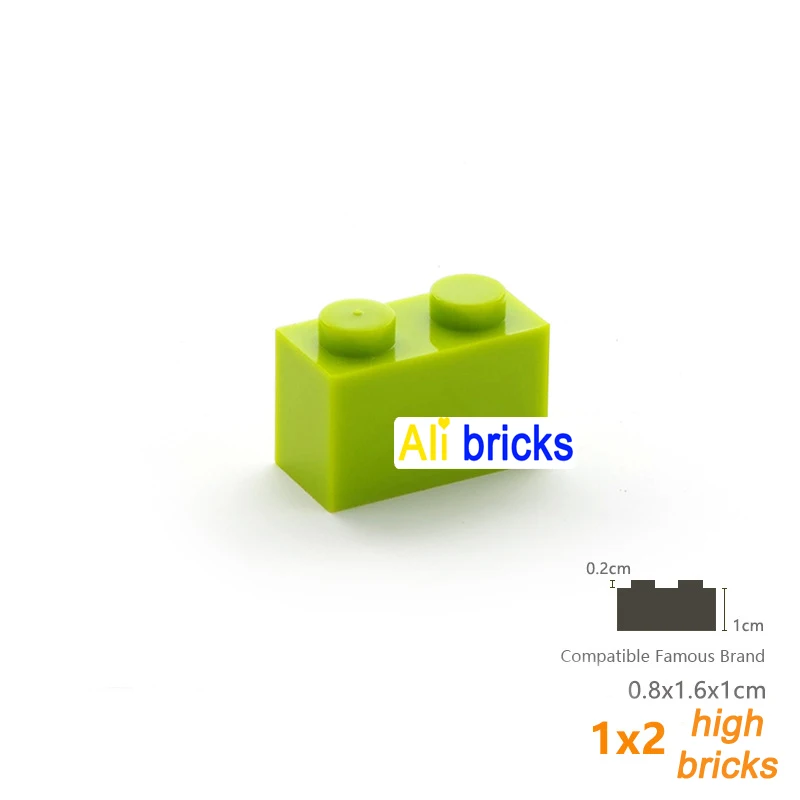 Bloques educativos 1x2 para niños - creativos, compatibles LEGO - imagen 5