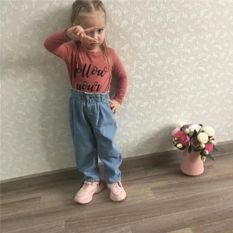 Pantalones vaqueros de cintura alta para niños