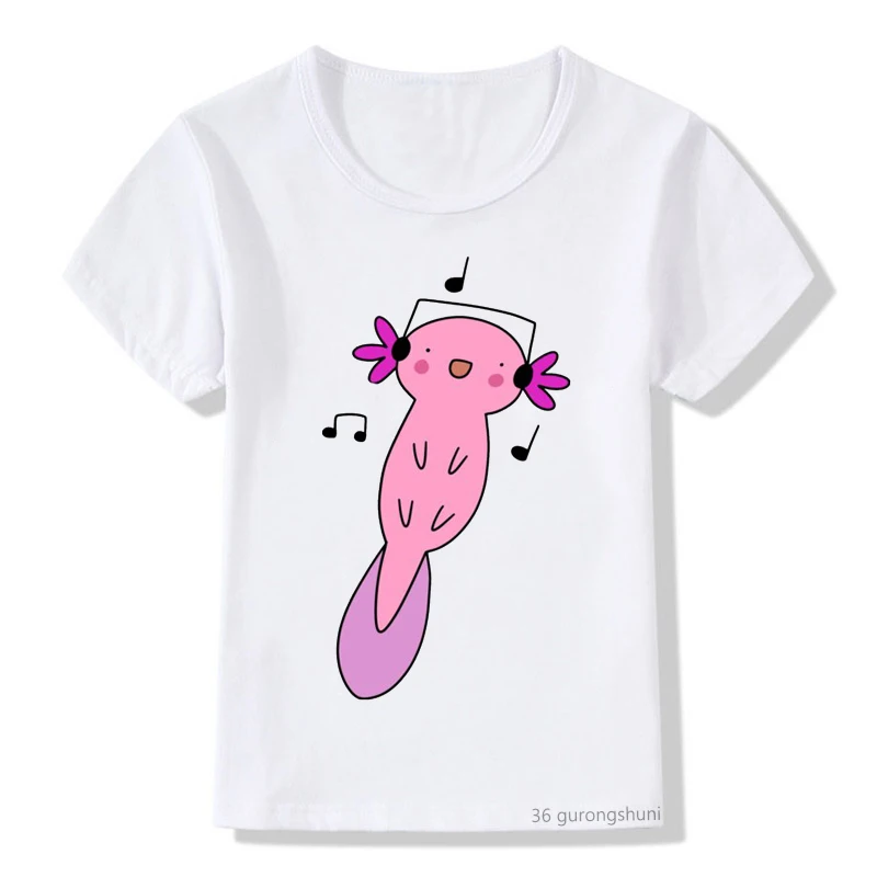 Camiseta Axolotl para niño con estampado africano de tambor – Algodón suave - imagen 2