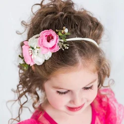 Diadema floral elástica para bebé recién nacido – Boutique artesanal