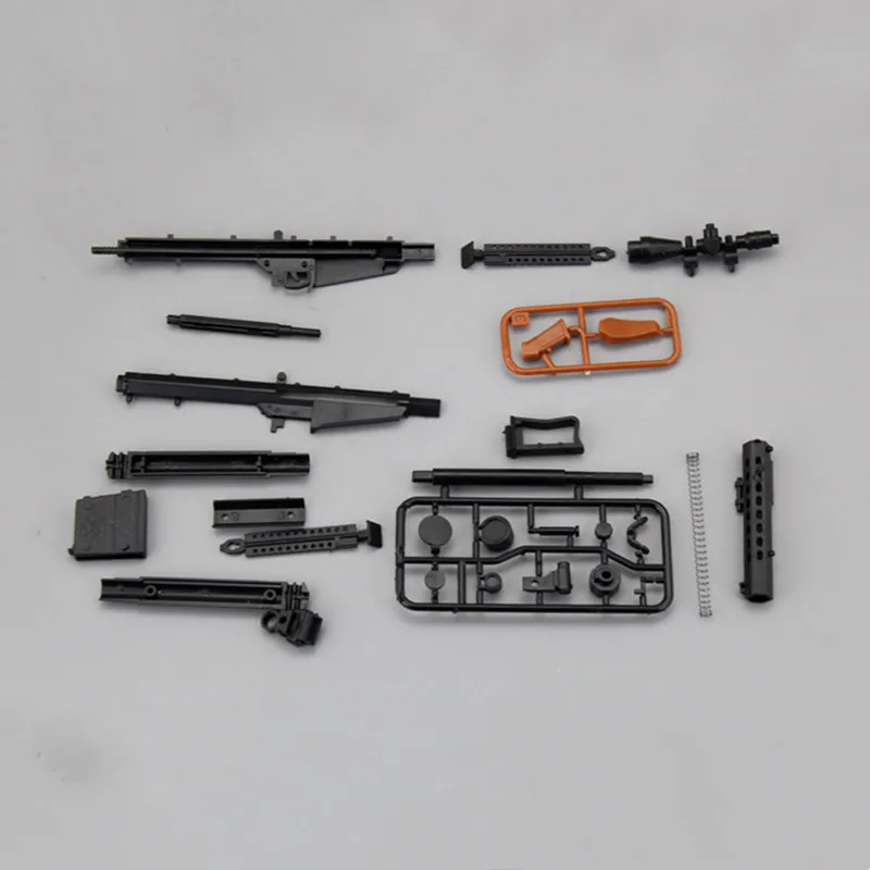 Componentes del rifle para recreación a escala