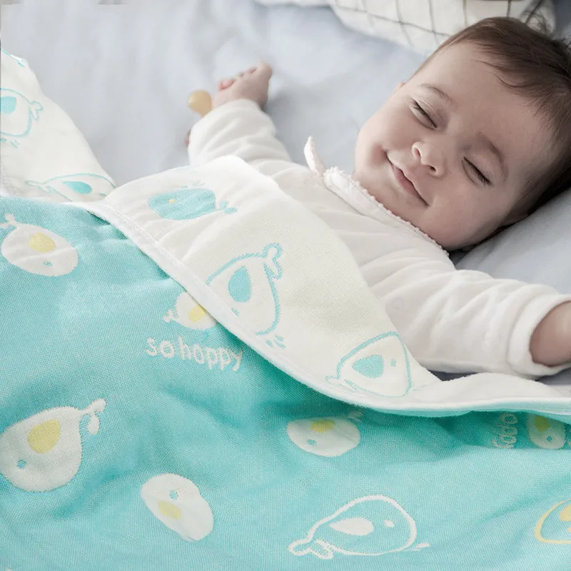 Manta muselina de algodón orgánico para bebés – gasa de seis capas - imagen 2