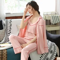 Pijama de lactancia de algodón para verano y embarazo