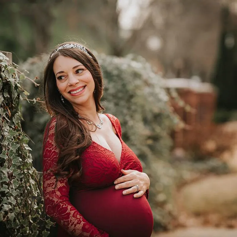 Vestido largo ideal para baby shower