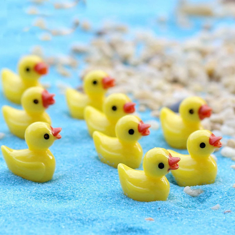 Patitos amarillos decorativos de resina para habitación infantil - imagen 4
