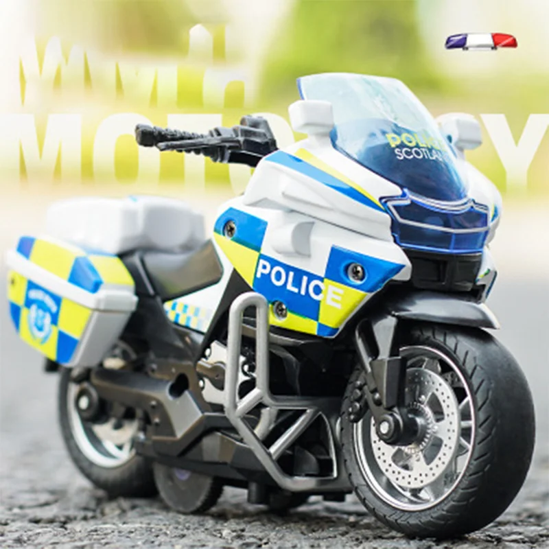 Juguete coche de policía, locomotora con luces y música para niños