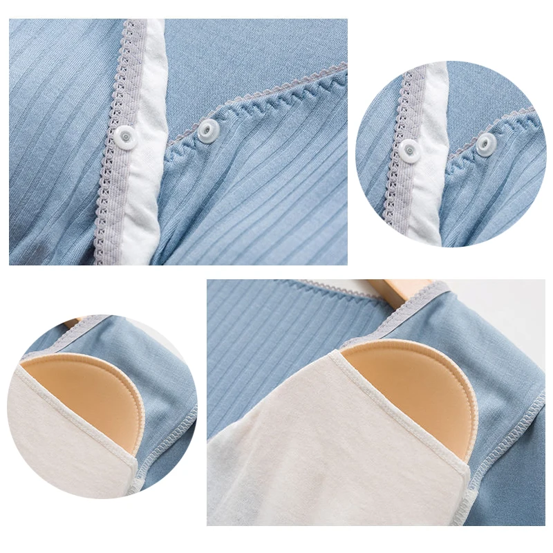 Pijama de lactancia para embarazo y maternidad, camisón holgado - imagen 4