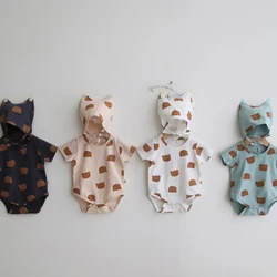 Mono de algodón Milangel con estampado de oso para bebé – Verano
