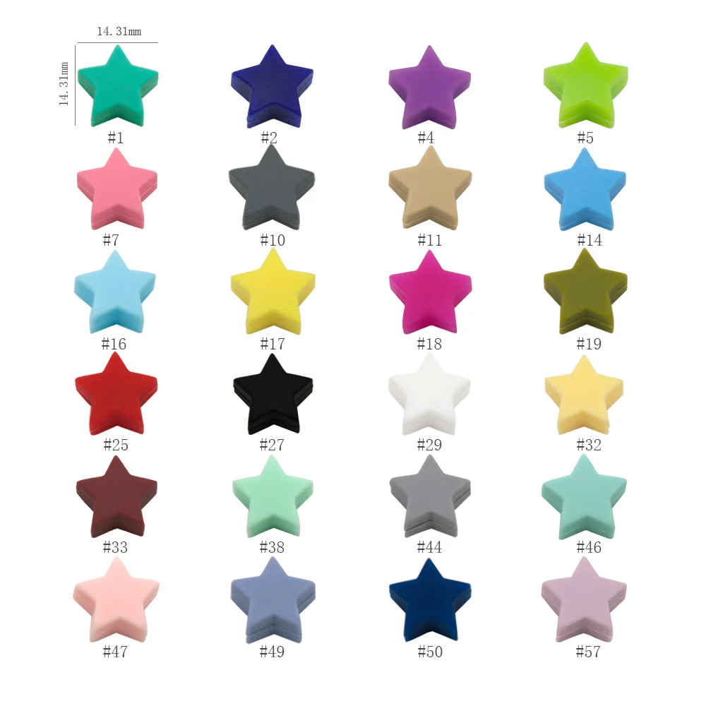 Mordedor de silicona con forma de estrella para dentición – Cadena masticable Cute-Idea - imagen 3