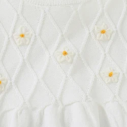 Vestido sin mangas de verano para bebé y niña – Blanco suave