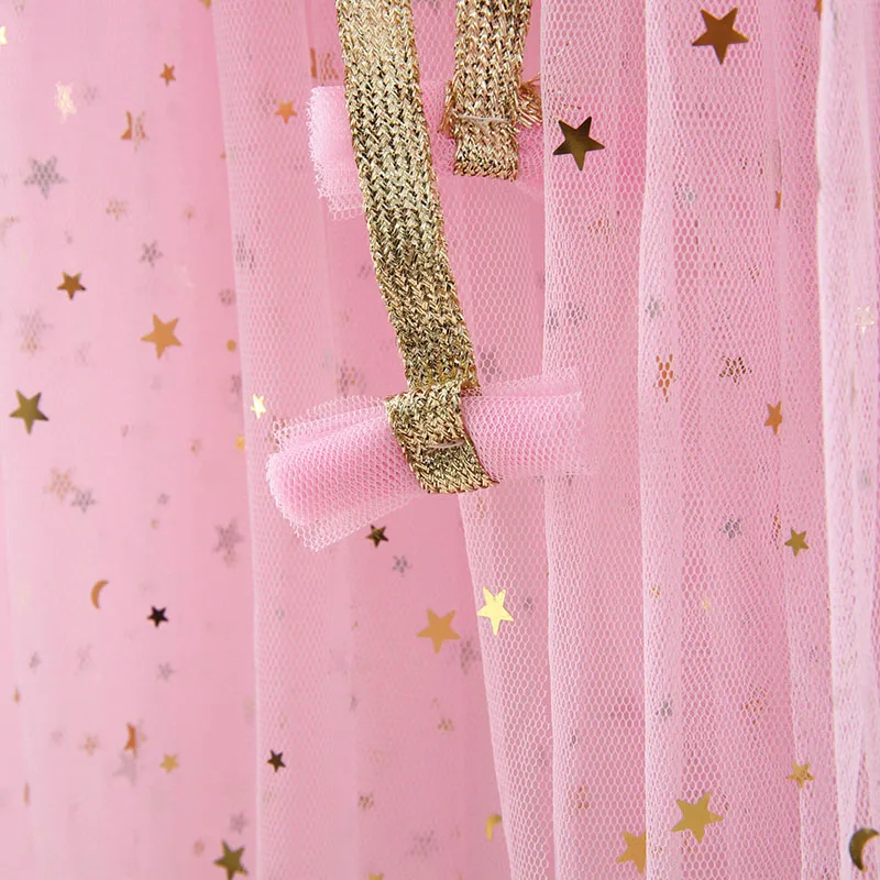 Capa de tul con lentejuelas para niñas – prenda de fiesta ligera