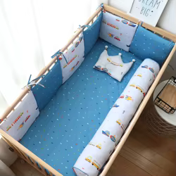 Protector de cuna grueso y suave para bebé - Decoración nórdica