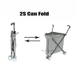 Carrito plegable de lavandería ligero con ruedas