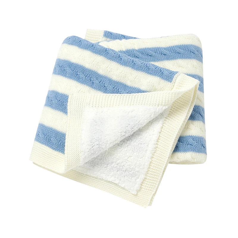 Manta de invierno a cuadros para recién nacido - Colcha para cuna