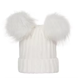 Gorra de punto con pompón para bebé