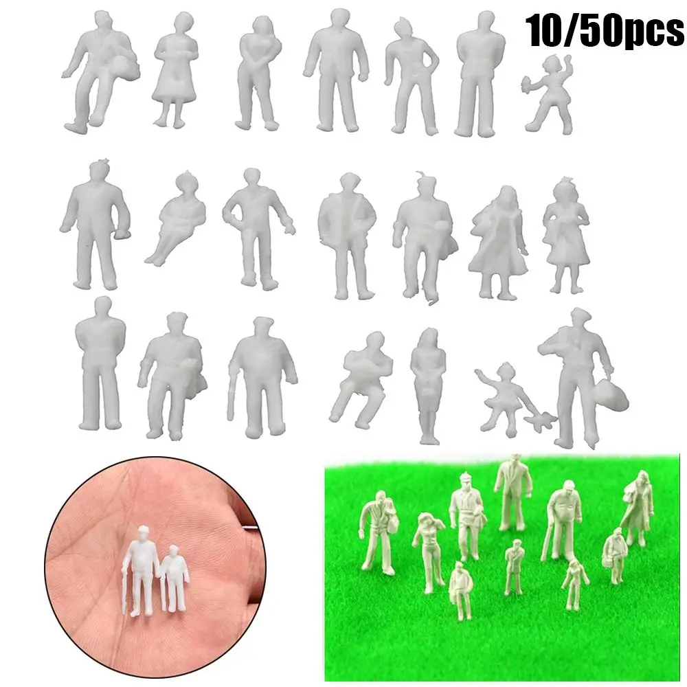 Personajes en pose variada para escenas de maqueta