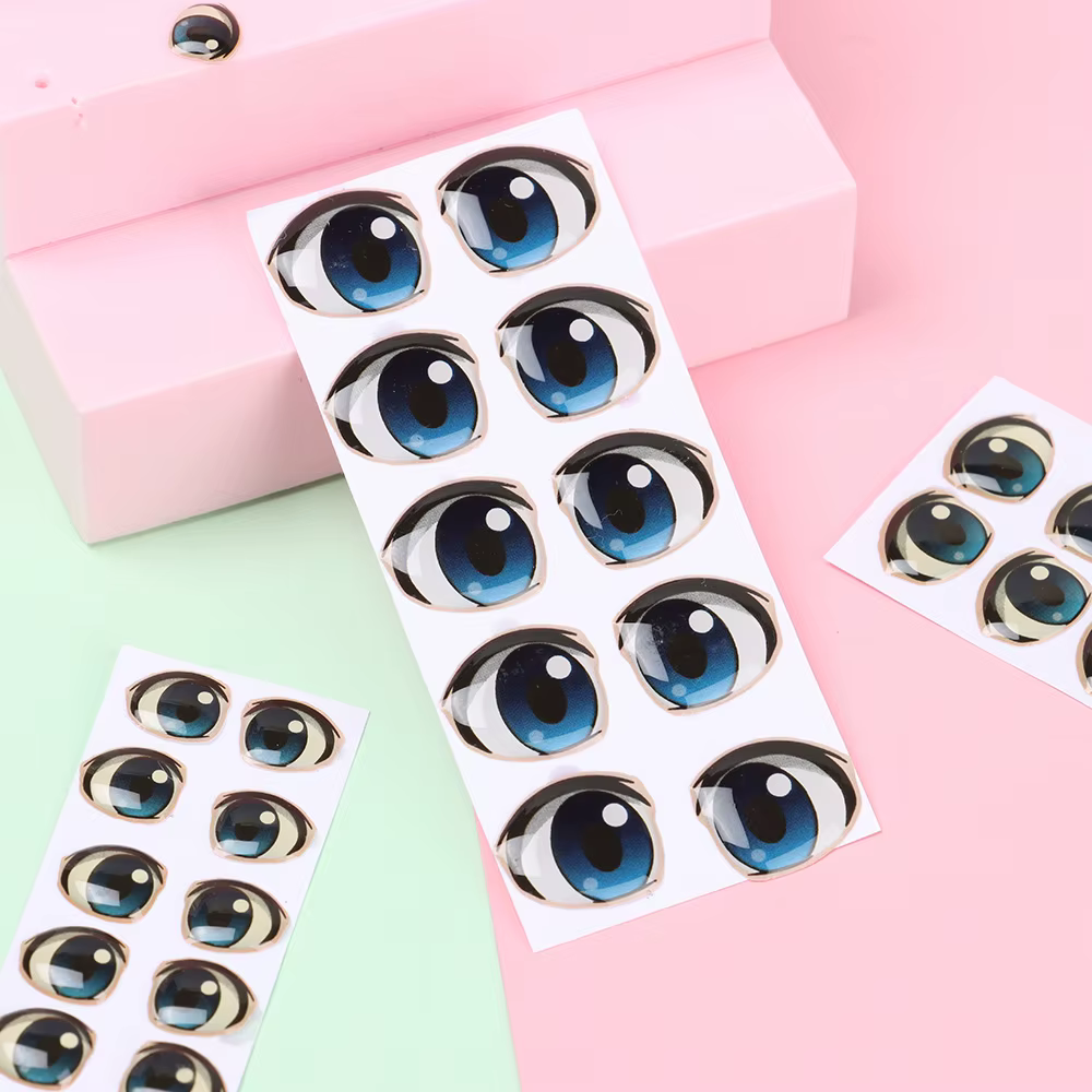 Ojos de cristal para muñecas - Pegatinas animadas, estilo anime - imagen 5