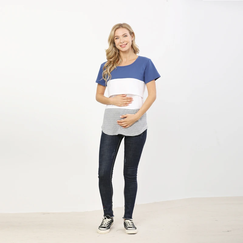 Camiseta de lactation manga corta – Algodón suave para madres - imagen 2