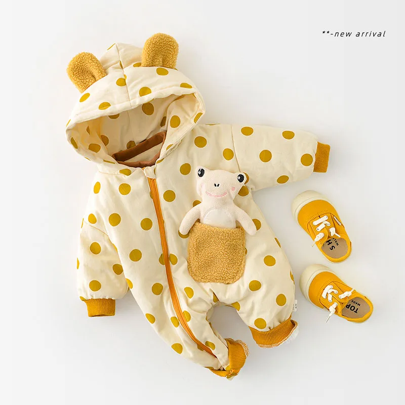 Pelele de lana con capucha para bebés – Otoño Invierno - imagen 5