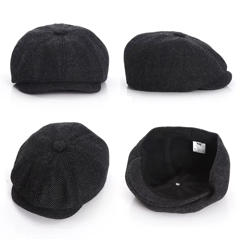 Detalle del tejido de algodón y lino del gorro