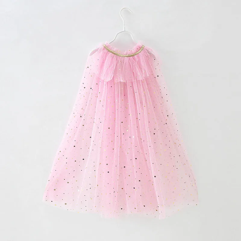 Capa de tul con lentejuelas para niñas – prenda de fiesta ligera - imagen 4