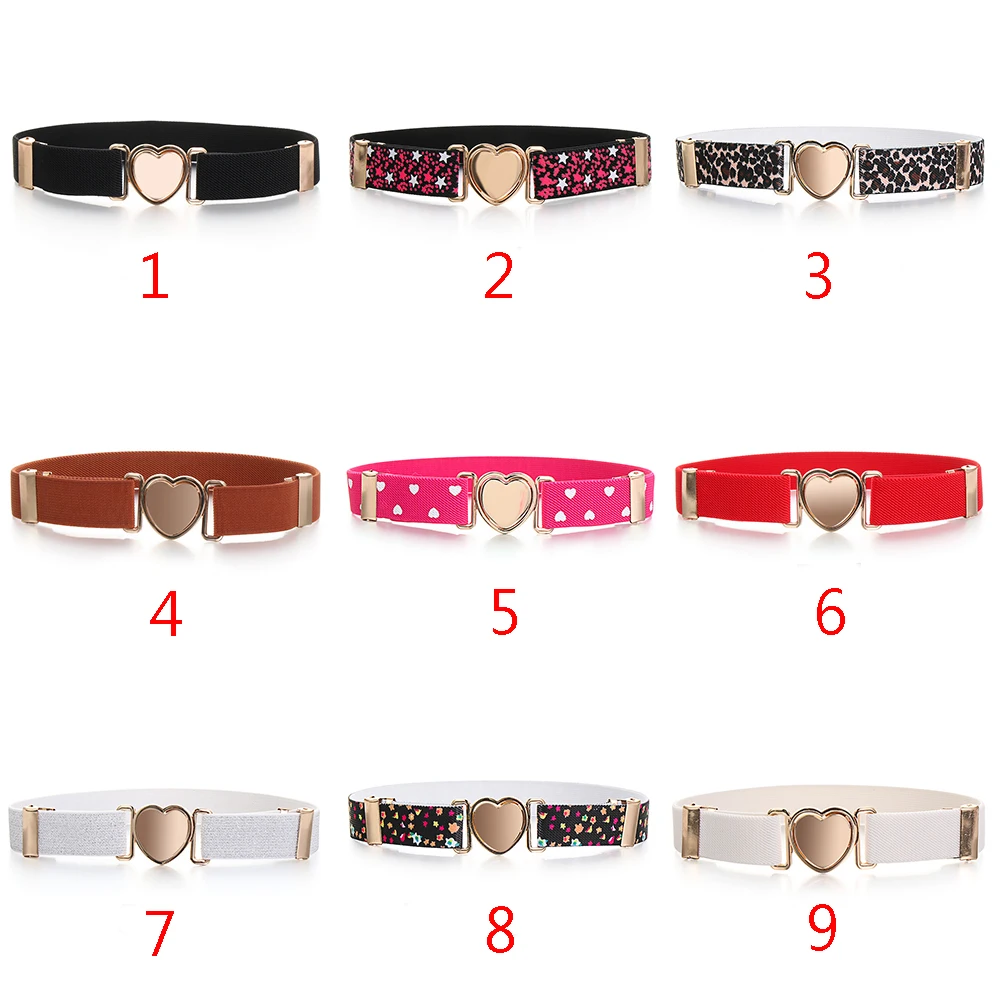 Cinturón elástico infantil con corazón – Complemento para vestidos - imagen 3