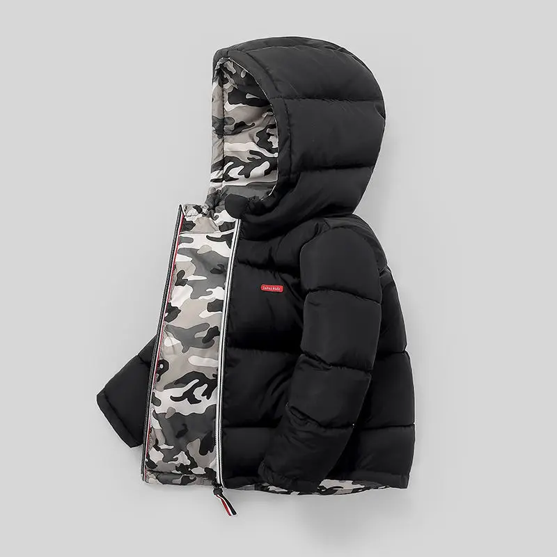 Abrigo impermeable de invierno con capucha para niño - imagen 2