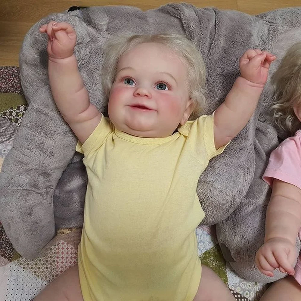 Muñeca reborn gemelos realista con pelo enraizado y cuerpo suave - imagen 3