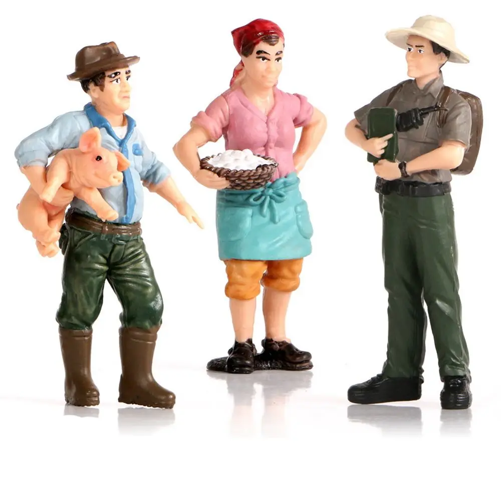 Figura de criador alimentando ganado