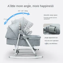 LazyChild Cuna 4 en 1 con mecedora convertible para bebé