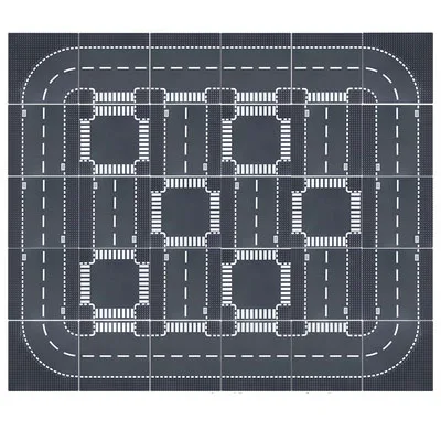 Placas LEGO compatibles – Base curva y recta para ciudad - imagen 3
