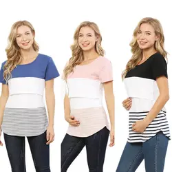 Camiseta de lactation manga corta – Algodón suave para madres