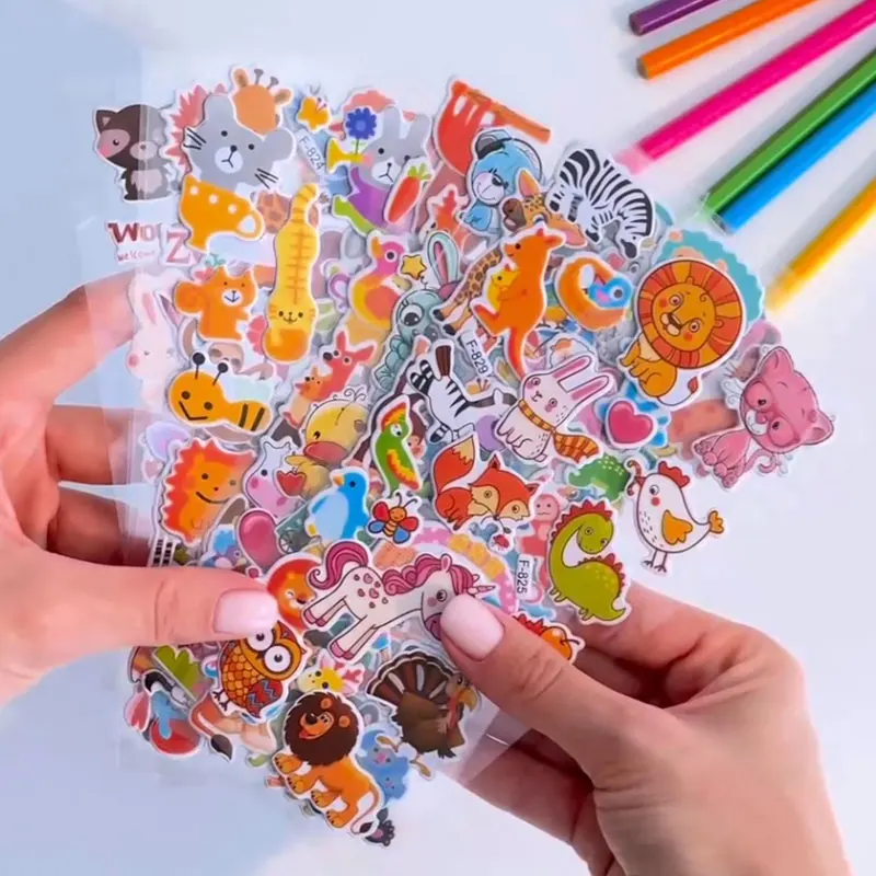 Pegatinas decorativas 3D con animales para habitación infantil