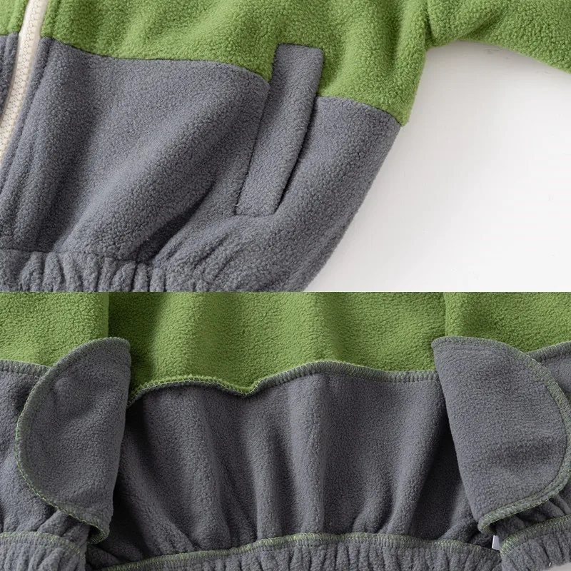 Abrigo bebé de lana cálida con cremallera para invierno - imagen 5